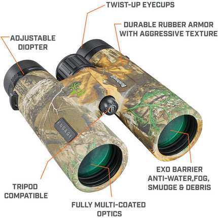Bushnell Bone Collector Edition Prismaticos 10x42 con Recubrimientos Antirreflejo y Funda