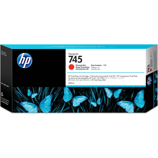 Cartucho de tinta roja cromática HP 745 para DesignJet 300 mL Z5600 Z2600