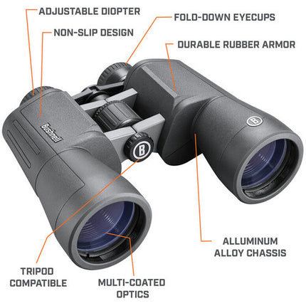 Bushnell 20x50 PowerView 2 Binoculares porro livianos diseño compacto