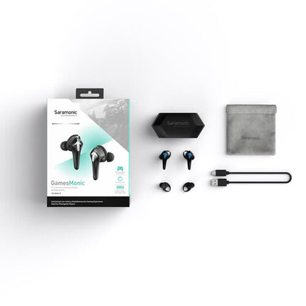 Saramonic BH60 GamesMonic Auriculares True Wireless para Juegos Bluetooth 5.0 24H Batería