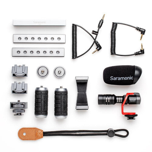 Saramonic VGM Kit de Estabilización y Montura con Micrófono para Cámaras y Smartphones 4.7 a 12.4 pulgadas