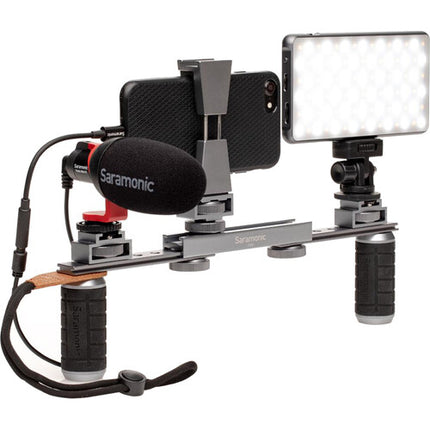 Saramonic VGM Kit de Estabilización y Montura con Micrófono para Cámaras y Smartphones 4.7 a 12.4 pulgadas