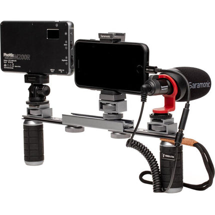 Saramonic VGM Kit de Estabilización y Montura con Micrófono para Cámaras y Smartphones 4.7 a 12.4 pulgadas