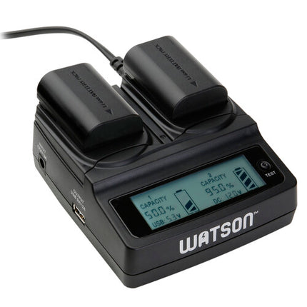 Watson Duo Cargador LCD con 2 Placas de Batería NP-FZ100 y Pantalla Digital