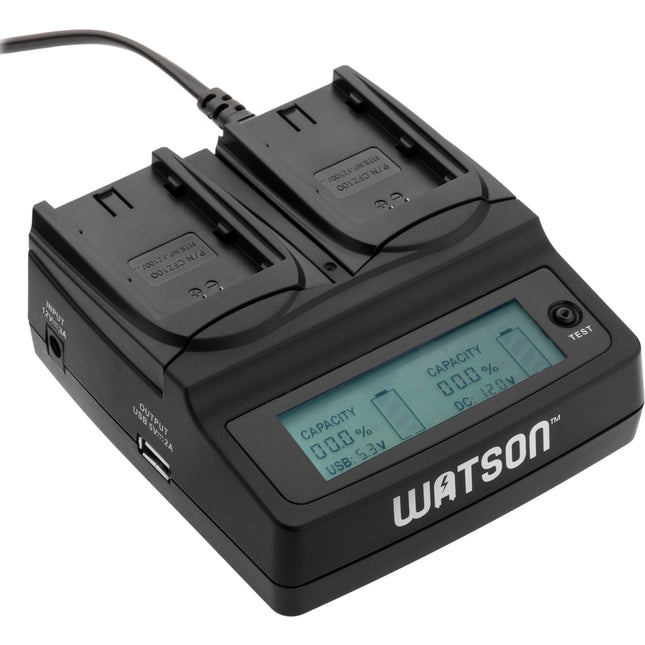 Watson Duo Cargador LCD con 2 Placas de Batería NP-FZ100 y Pantalla Digital