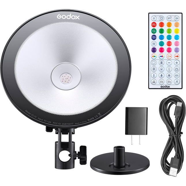 Godox CL10 Luz Ambiental LED para Webcasting RGB Control Remoto IR batería integrada