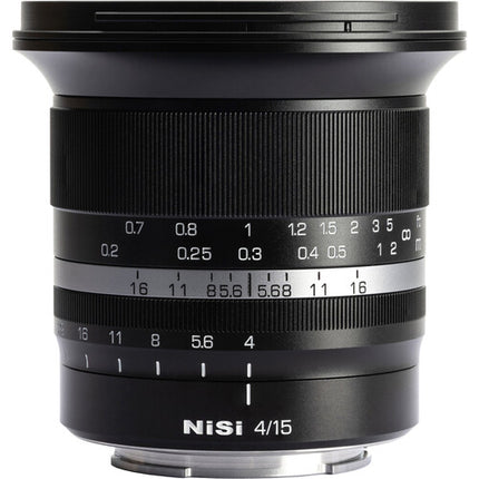 NiSi 15mm f4 Sunstar lente para Canon RF full frame con diafragma 10 hojas