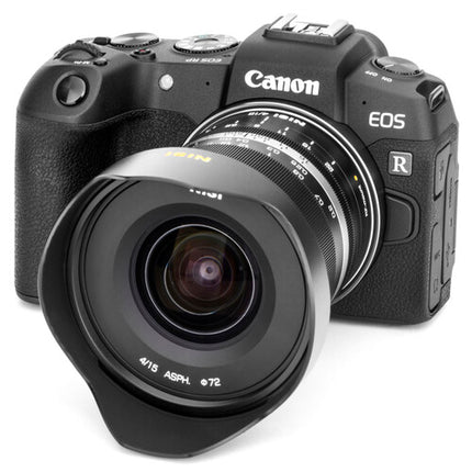NiSi 15mm f4 Sunstar lente para Canon RF full frame con diafragma 10 hojas
