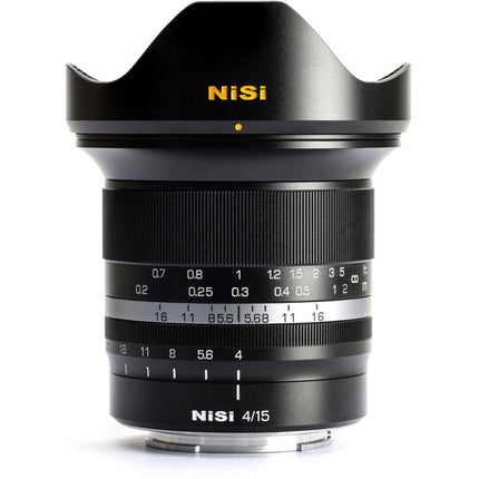 NiSi 15mm f4 Sunstar lente para Canon RF full frame con diafragma 10 hojas