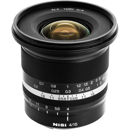 NiSi 15mm f4 Sunstar lente para Canon RF full frame con diafragma 10 hojas