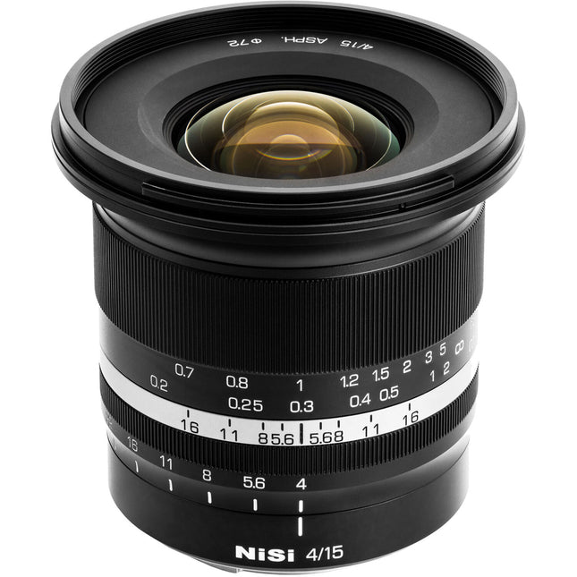 NiSi 15mm f4 Sunstar lente para Canon RF full frame con diafragma 10 hojas