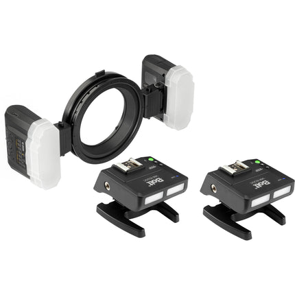 Bolt TTL Macro Ring Flash Set para Canon con 2 Transceptores GN 33' 5500K