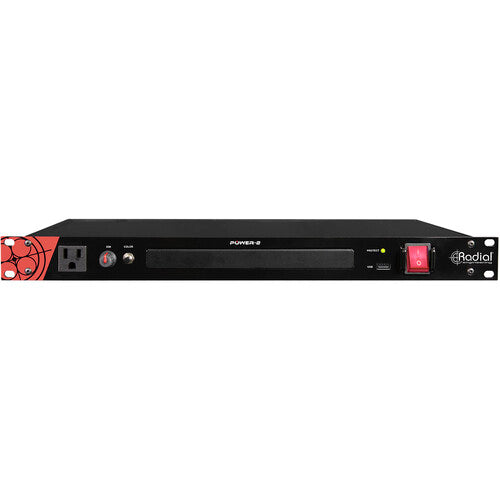 Radial Engineering Power-2 Supresor de Sobretensiones y Acondicionador con 8 Salidas LED y Puerto USB