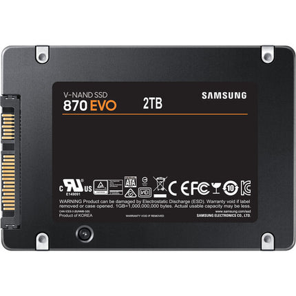 Samsung 2TB 870 EVO SSD Interna SATA III 2.5 Pulgadas 560 MB/s lectura 530 MB/s escritura