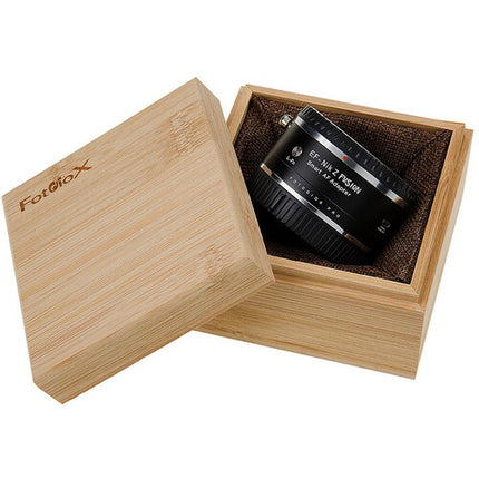 FotodioX Pro Fusion Adaptador Autoenfoque para objetivo Canon EF a cámara Nikon Z con puerto USB y caja de almacenamiento