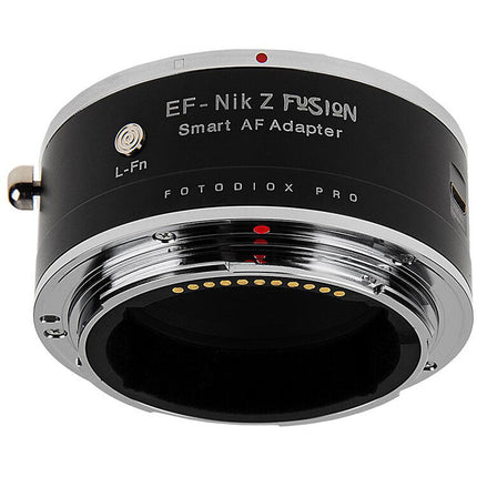 FotodioX Pro Fusion Adaptador Autoenfoque para objetivo Canon EF a cámara Nikon Z con puerto USB y caja de almacenamiento