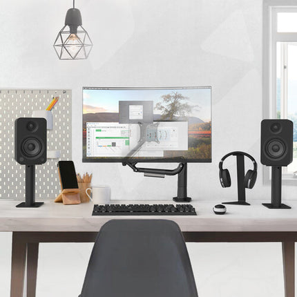 Kanto Living H1 Soporte universal para auriculares acero 10 pulgadas negro