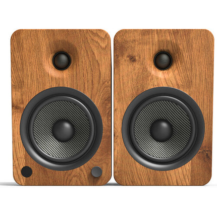 Kanto Living YU6 Altavoces Estantería 2 Vías 100W Par Madera Nogal