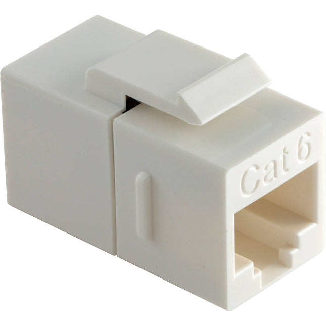 NTW Cat 6a Acoplador Keystone Blanco Soporta 10G Ethernet Compatible T568A T568B