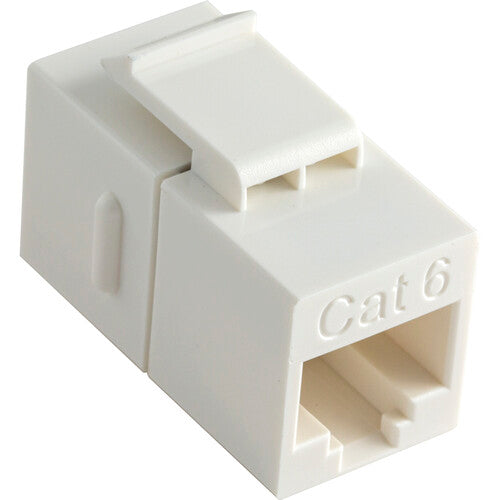 NTW Cat 6a Acoplador Keystone Blanco Soporta 10G Ethernet Compatible T568A T568B