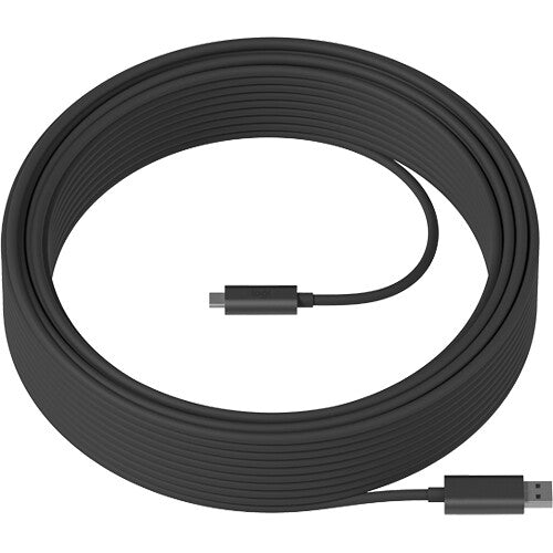 Logitech Strong Cable USB 3.2 Gen 2 Tipo A a Tipo C 2.5 m 10 Gb/s con Extensión Tipo C
