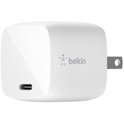 Belkin BOOST CHARGE 30W Cargador de Pared USB Tipo-C GaN Blanco con Cable 3.3'