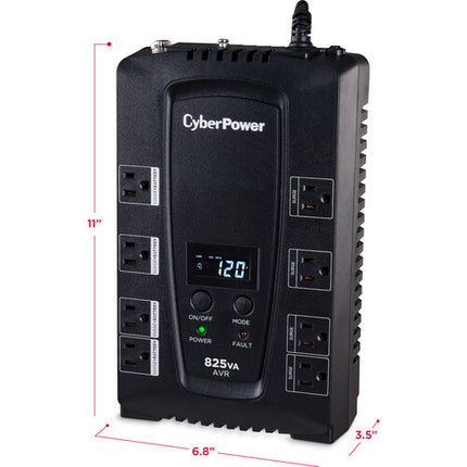 CyberPower CP825AVRLCD UPS inteligente de 825VA 450W con panel LCD y garantía