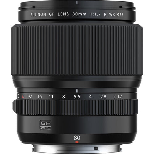 FUJIFILM GF 80mm f1.7 R WR Lente Medio Formato Apertura f1.7 a f22