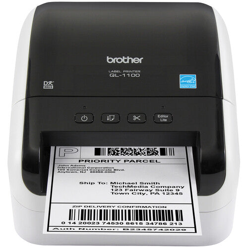 Brother QL-1100 Impresora de Etiquetas Profesional Formato Ancho Hasta 4 Pulgadas 69 Etiquetas por Minuto
