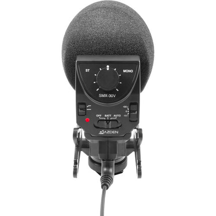 Azden SMX-30V Micrófono de Video Estéreo Mono 100 Horas de Uso Bolsa de Transporte
