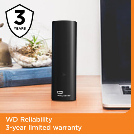WD 4TB Elements Disco Duro Externo USB 3.2 Gen 1 con Cable USB-A