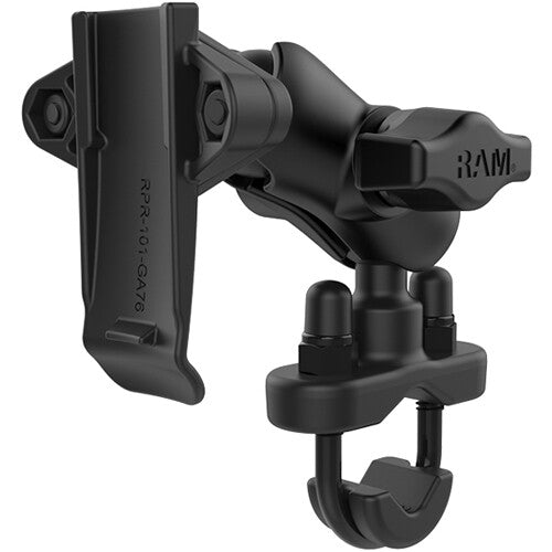 RAM Mounts RAM Spine Clip Soporte para Motocicleta con Base U-Bolt para Manubrio