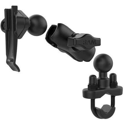 RAM Mounts RAM Spine Clip Soporte para Motocicleta con Base U-Bolt para Manubrio