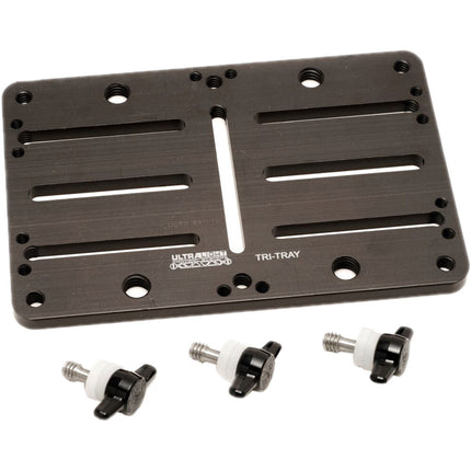 Ultralight Tripod Tray Bandeja para trípode 6x4 pulgadas con orificios y tornillería de montaje