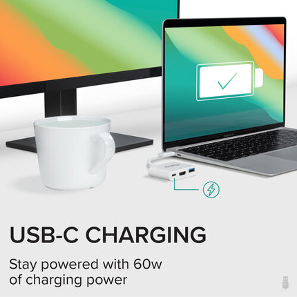 Plugable 3-en-1 USB Type-C Mini Dock HDMI 4K 30 Hz y carga 60W