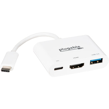 Plugable 3-en-1 USB Type-C Mini Dock HDMI 4K 30 Hz y carga 60W