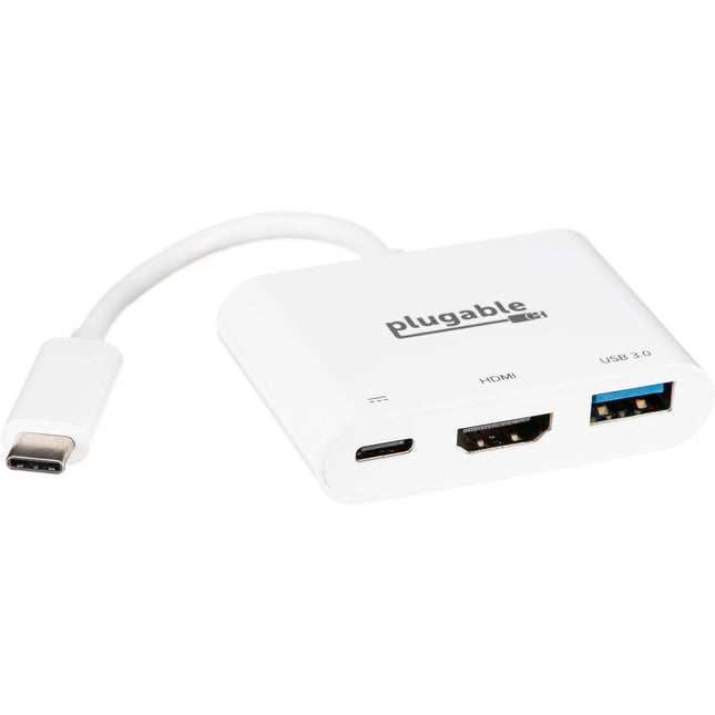 Plugable 3-en-1 USB Type-C Mini Dock HDMI 4K 30 Hz y carga 60W