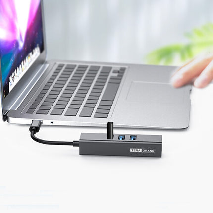 Tera Grand Adaptador Ethernet Gigabit USB 3.1 y Hub 3 Puertos USB