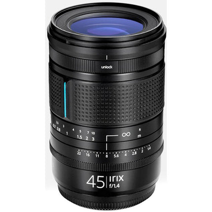 IRIX 45mm f 1.4 GFX Lente para Fujifilm Montura G Apertura f 1.4 a f 22