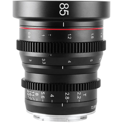 Meike 85mm T2.2 Objetivo de Cine Manual Montura MFT 35" Distancia Mínima 77mm Filtro