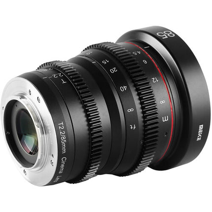 Meike 85mm T2.2 Objetivo de Cine Manual Montura MFT 35" Distancia Mínima 77mm Filtro