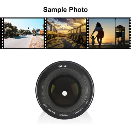 Meike 85mm T2.2 Objetivo de Cine Manual Montura MFT 35" Distancia Mínima 77mm Filtro