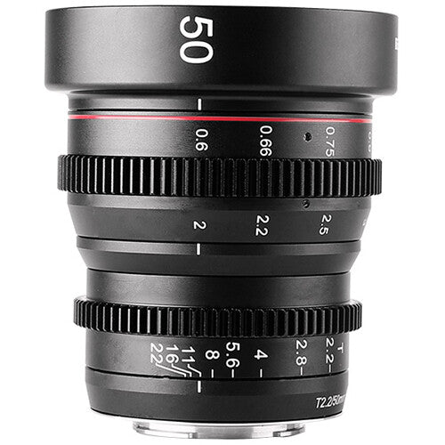 Meike 50mm T2.2 Objetivo Manual de Cine para Sony E-Mount 77mm