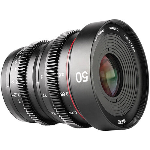 Meike 50mm T2.2 Objetivo Manual de Cine para Sony E-Mount 77mm