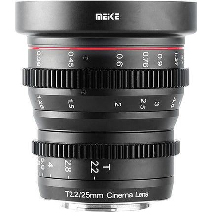 Meike 25mm T2.2 Objetivo de Cine con Montura MFT y Enfoque Manual