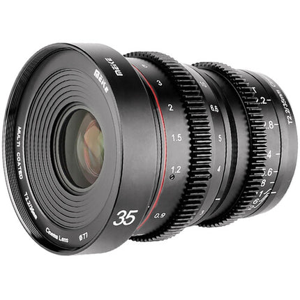 Meike 35mm T2.2 Lente de Cine Manual MFT Mount Apertura T2.2 a T22