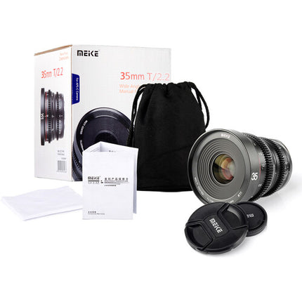 Meike 35mm T2.2 Lente de Cine Manual MFT Mount Apertura T2.2 a T22