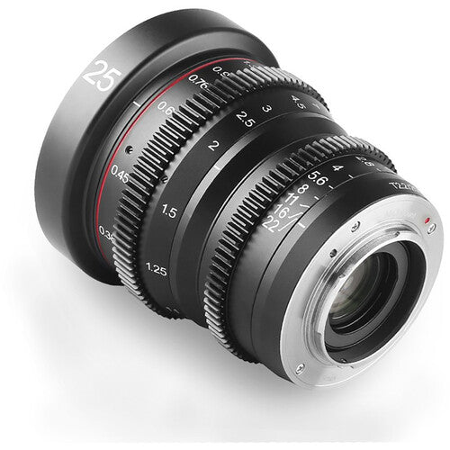 Meike 25mm T2.2 Objetivo de Cine con Montura MFT y Enfoque Manual
