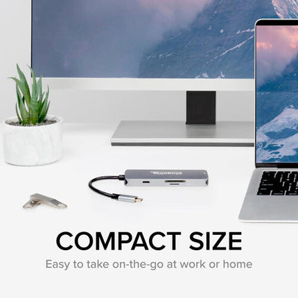 Plugable 7-en-1 USB-C Hub con HDMI 4K 3 Puertos USB-A y Lector SD