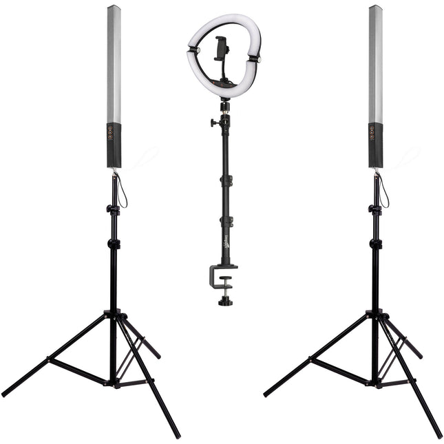 Raya Starter Plus Kit Iluminación para Videoconferencias 15" Wands 10" Anillo Bi-Color